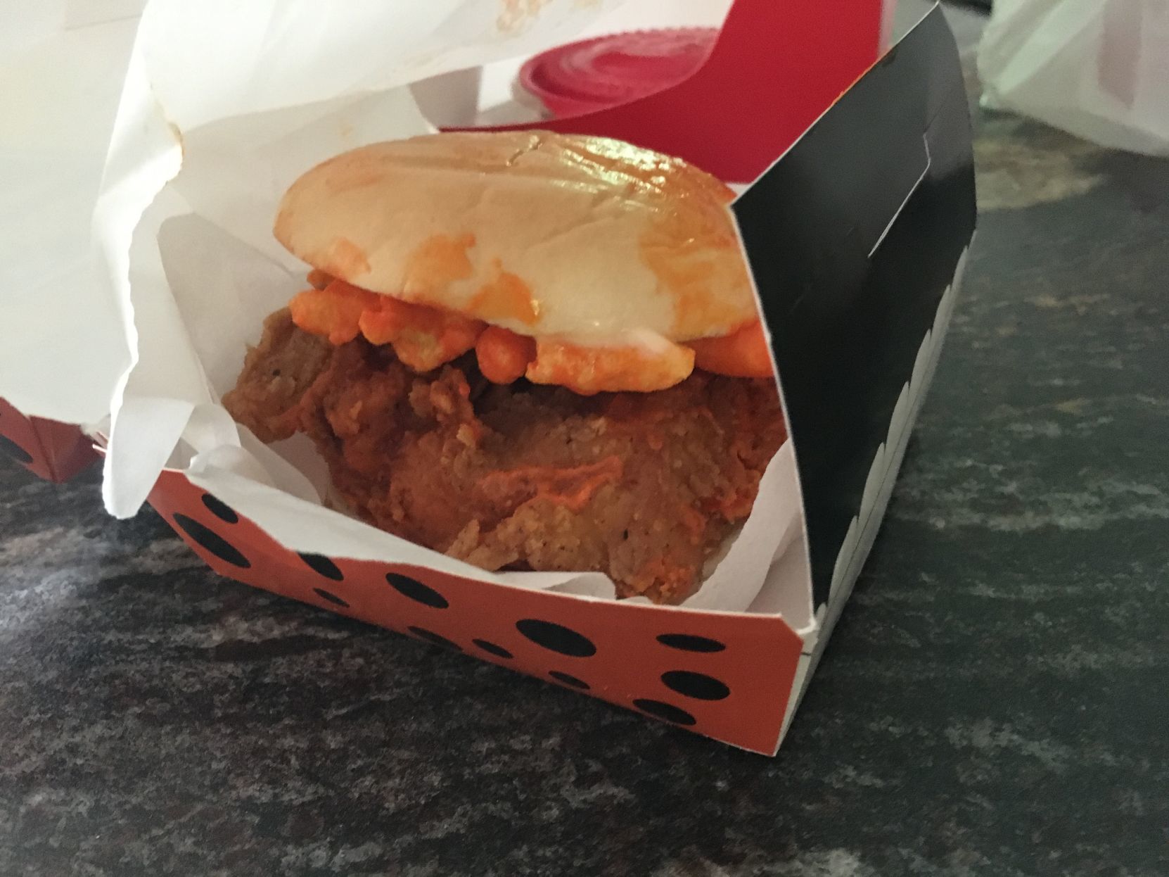 Cheetos Chicken Sandwich (actual)